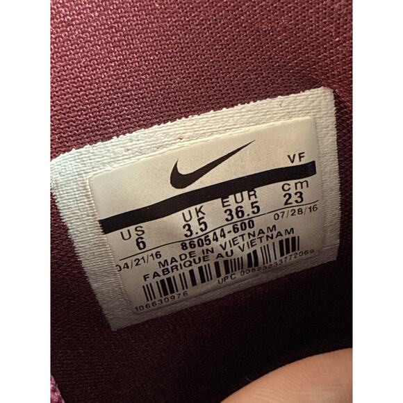 Women's Nike Air Force 1 High SE Maroon Gum Athletic 860544 600 Size 6 - Picture 11 of 11